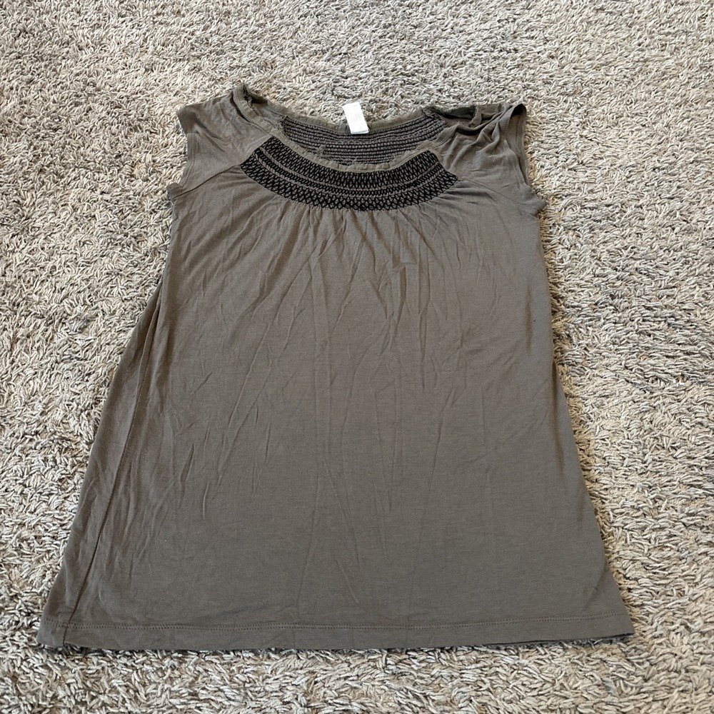 Isda & Co Grey Tank Top Size XS Extra Small Raw Hem